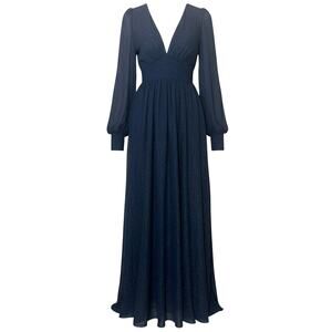 Baltic Born Juliette Navy Shimmer Maxi Dress Size S Bridesmaid Formal,
